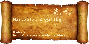 Matkovich Angelika névjegykártya
